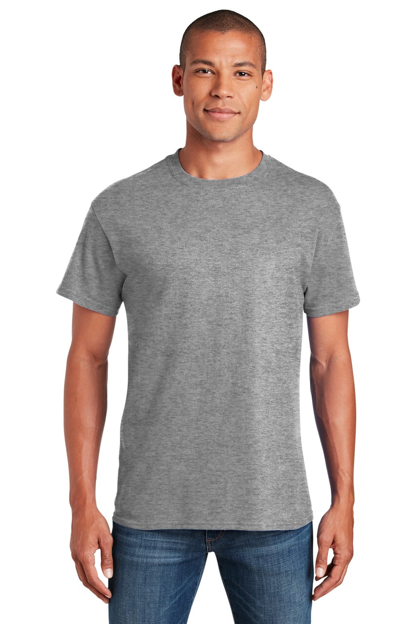 Gildan® Crewneck Heavy Cotton Short Sleeve T-Shirt 5.3 oz 100% Cotton Classic Fit Everyday Blank Tee for Custom Printing